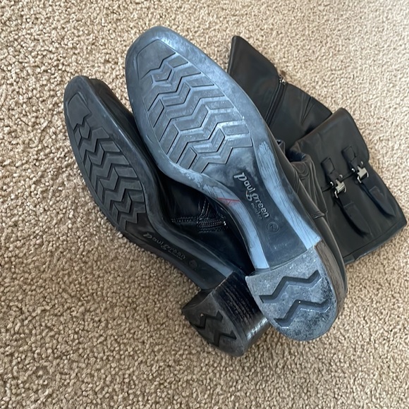 Paul Green Black Leather Knee High Boots Size 9.5 - Picture 6 of 6